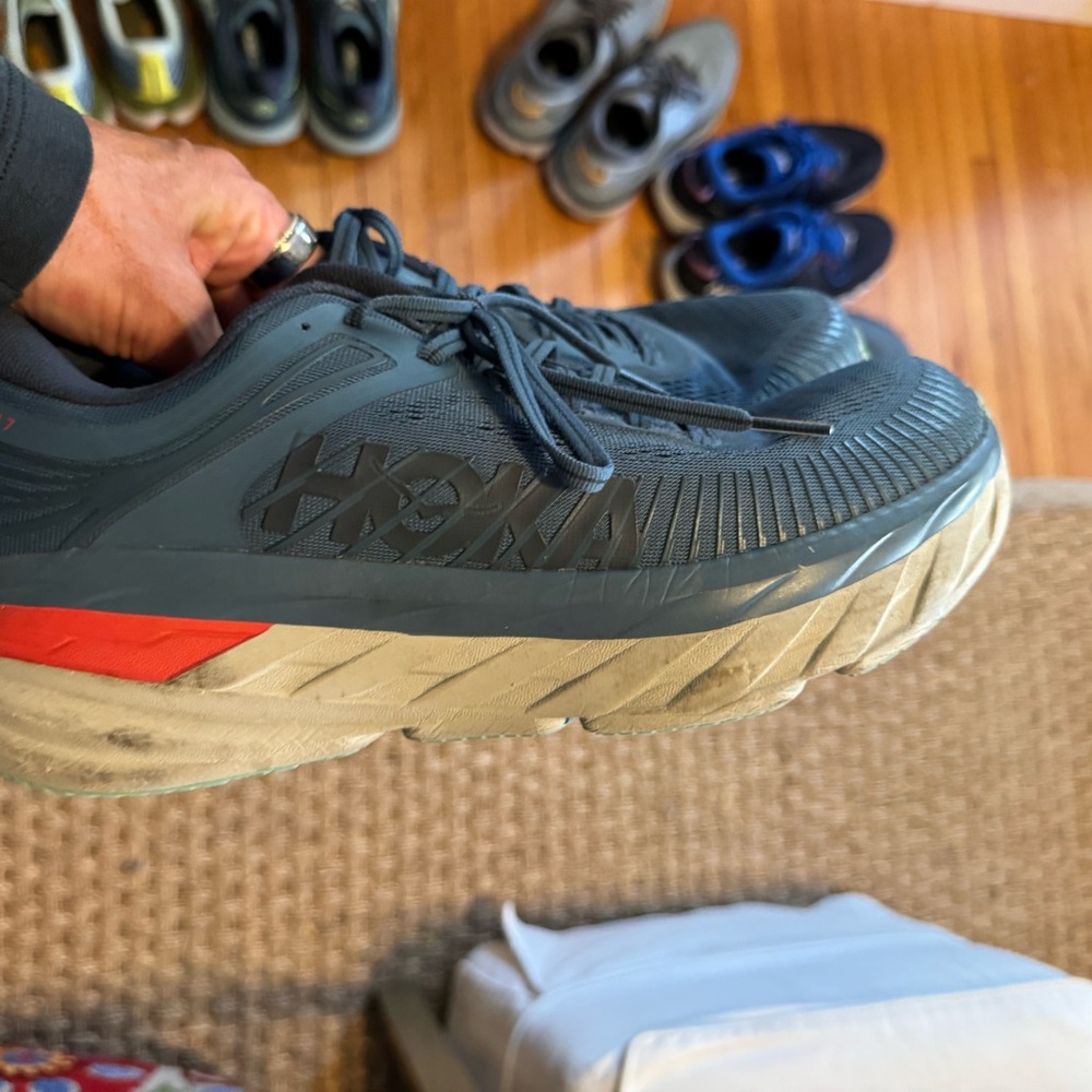 Hoka One One Sneakers in Black and Red